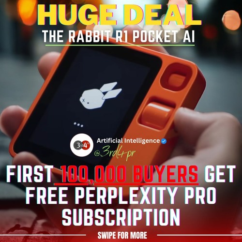 Rabbit R1 Unveiled With One - Year Free Perplexity Pro- AI Innovation In Your Pocket!