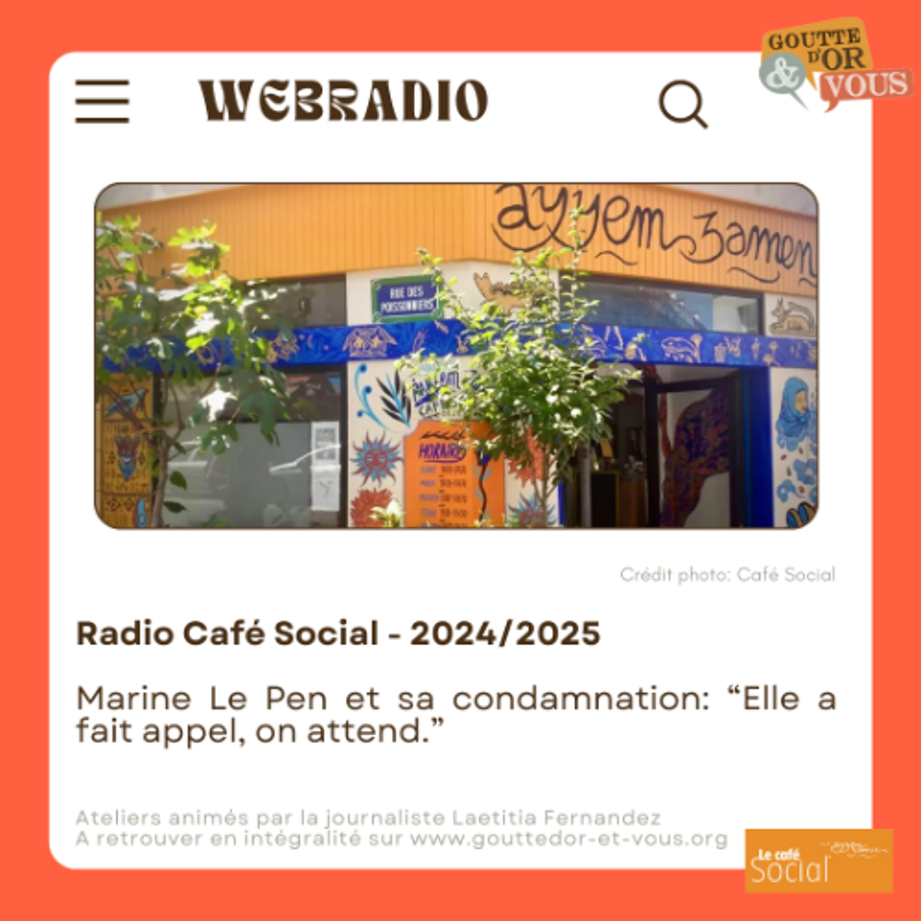 Radio Café Social - "Elle a fait appel. On attend." episode artwork
