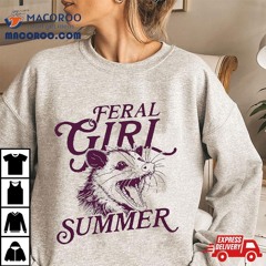 Feral Girl Summer Opossum Vintage Shirt