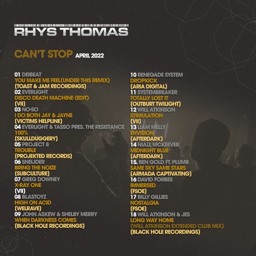 Rhys Thomas - Can't Stop (April 2022)