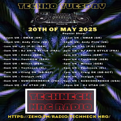 Techno Tuesday - Techneck NRG Radio  20.05.25