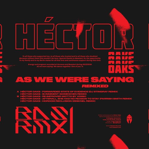 Premiere: Hector Oaks 'Forwarded State Of Evidence' (DJ Stingray Remix)