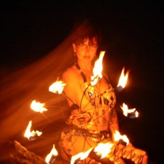 Deep, Dark, Mystical Tribal 15 Minute Fire Spinning Duet DJ Mix ~ Siren of the Elements