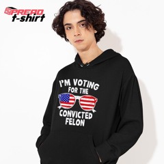 I’m voting for the convicted felon glasses USA flag shirt