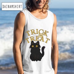 Trick Or Treat Black Cat Halloween Shirt