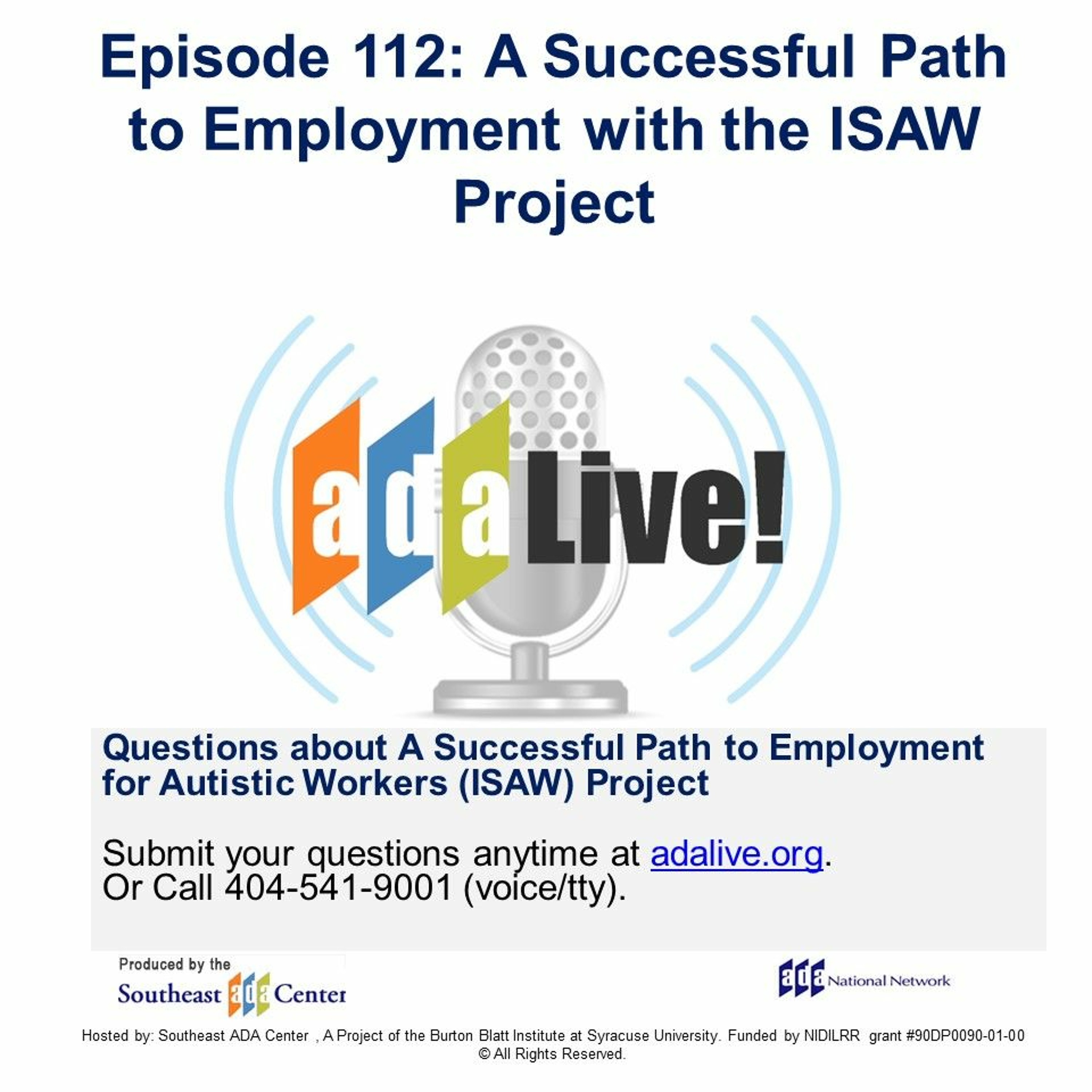 Episode 112: A Successful Path to Employment -  Innovative Supports for Autistic Workers Project episode artwork