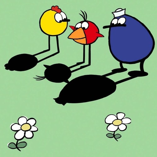 bird falls out of nest (learns to fly and stunts on mans)