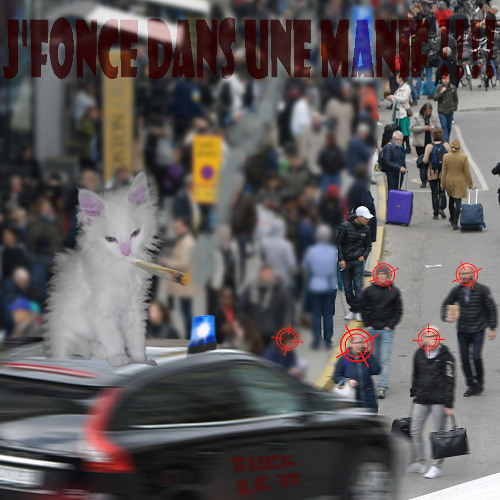 J'FONCE DANS UNE MANIF !!!!  𓀓𓀝💥🚗 Feat / @Psychiatre
