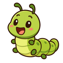 Жвава гусінь на дорозі