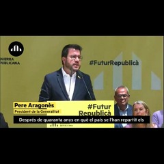 President Pere Aragonès : Sentiu-vos orgullosos de ser fills del 14 d'Abril i pares de l'1 d'Octubre