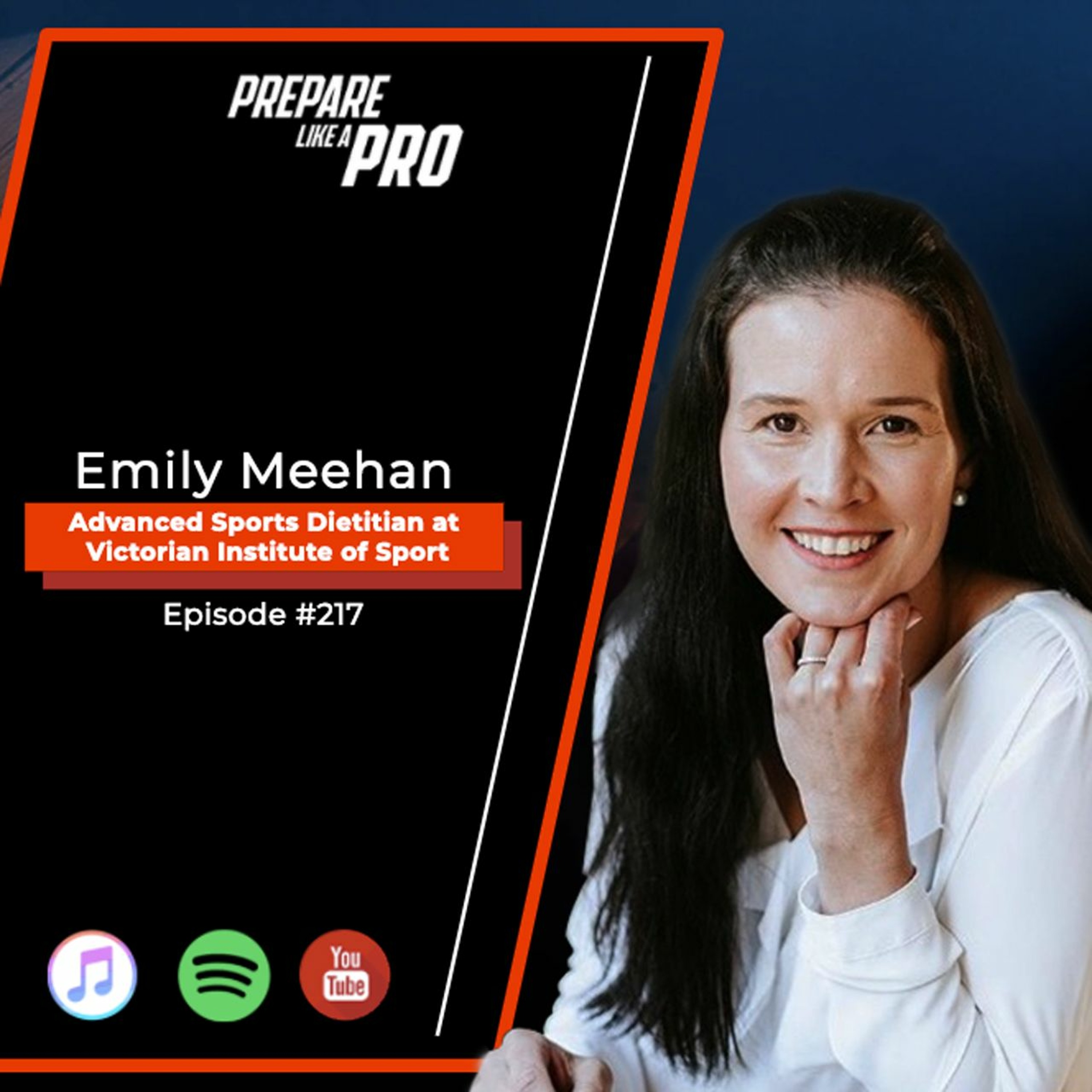 #217 - Emily Meehan, Advanced Sports Dietitian at Victorian Institute of Sport episode artwork