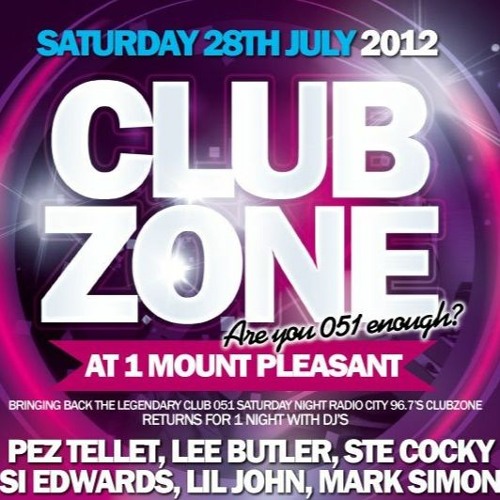 Lee Butler - Club Zone (1 Mount Pleasant) Liverpool - 28-07-12
