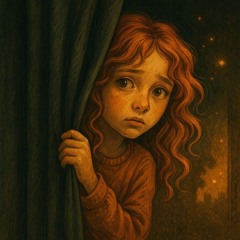 The girl behind the curtain