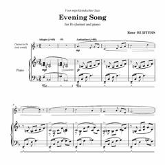 EVENING SONG for clarinet and piano - Rene Ruijters
