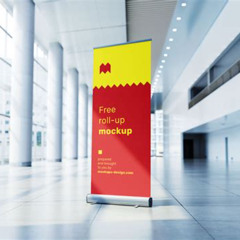 Banner Stehen Mockup Gratis Kostenlos Downloaden
