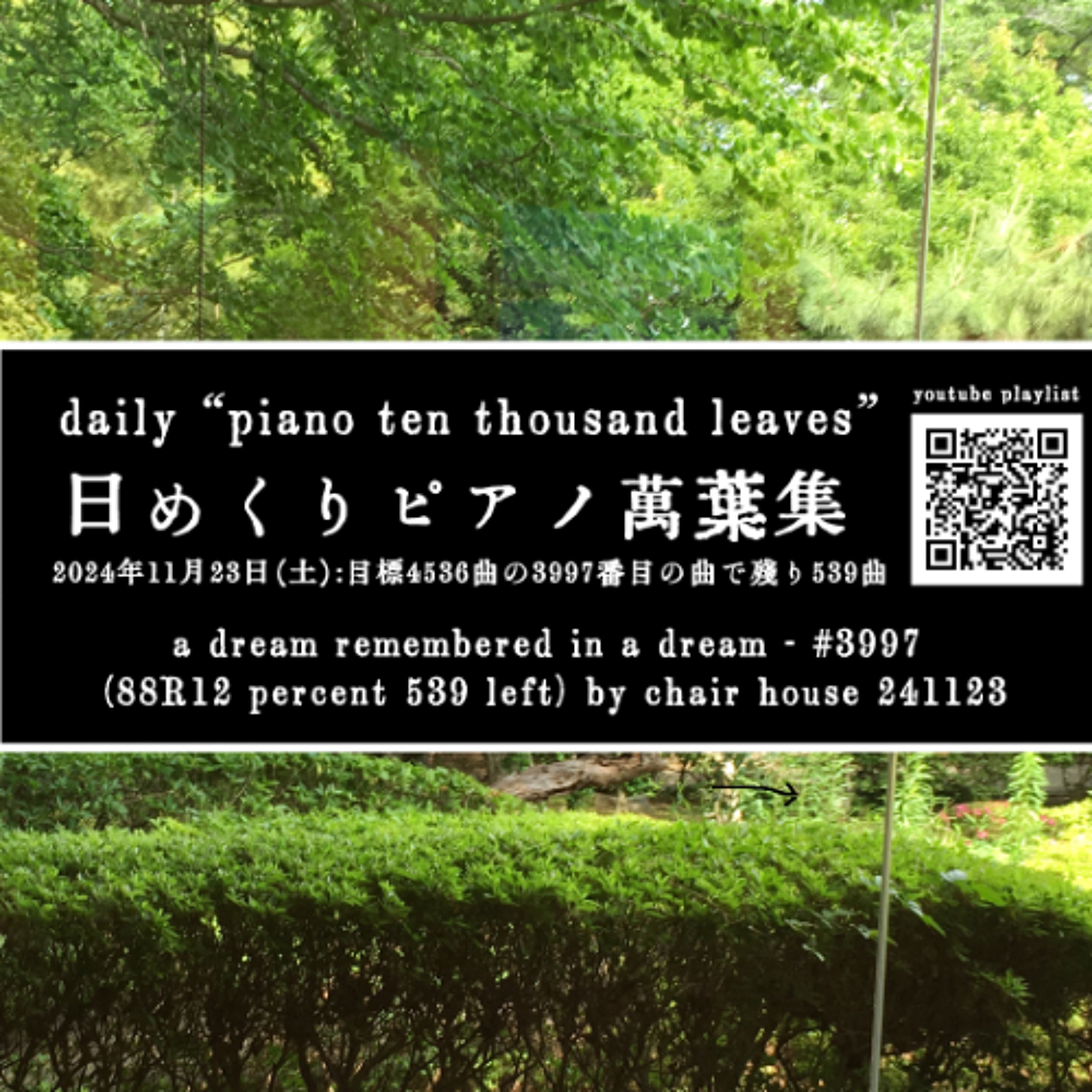 a dream remembered in a dream - #3997 (88R12 percent 539 left) by chair house 241123