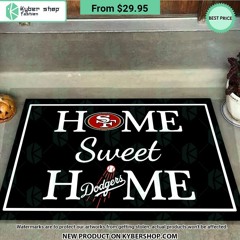 San Francisco 49ers Los Angeles Dodgers Home Sweet Home Doormat