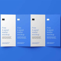 4 Fold Mockup Free Kostenlos Downloaden