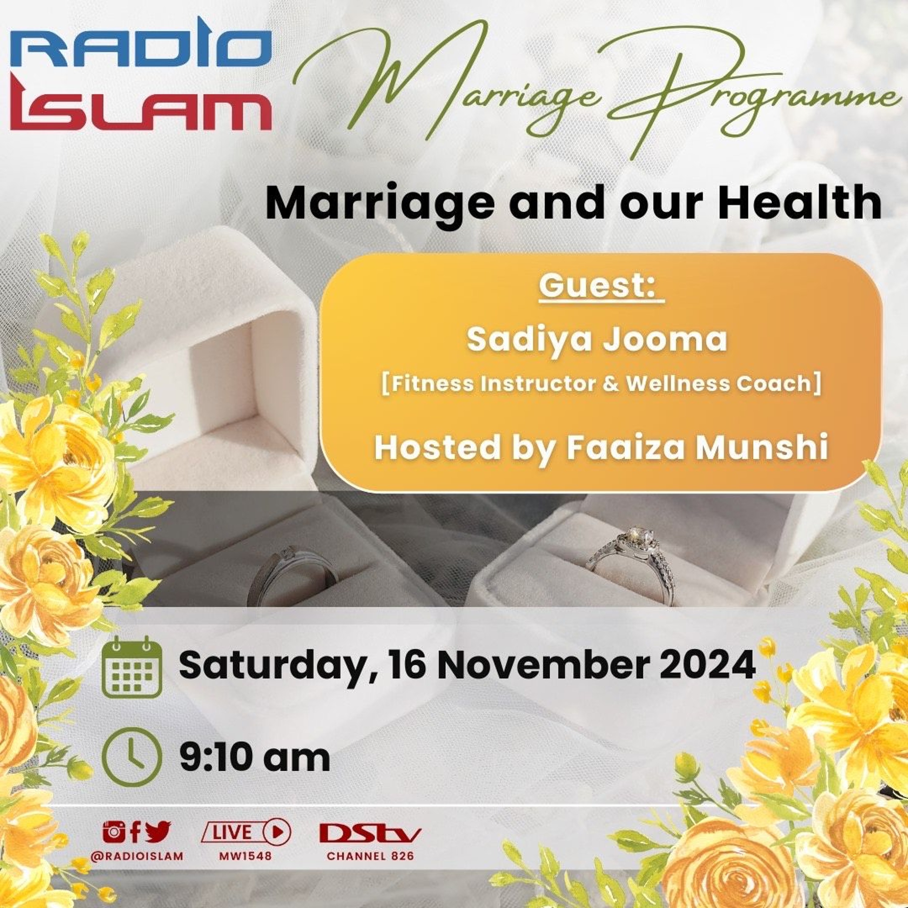 Marriage and our Health Guest Sadiya Jooma