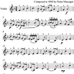 free EBOOK 📃 Cavalleria Rusticana Intermezzo Easy Violin Sheet Music by  Pietro Masc