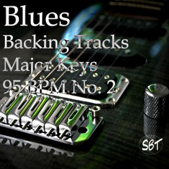 Blues Guitar Backing Track A Major 95 BPM No.2