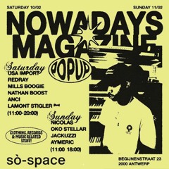 Nowadays live from sò-space w/ Nathan Boost at WAV | 10-02-24
