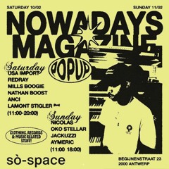 Nowadays live from sò-space w/ Redray at WAV | 10-02-24