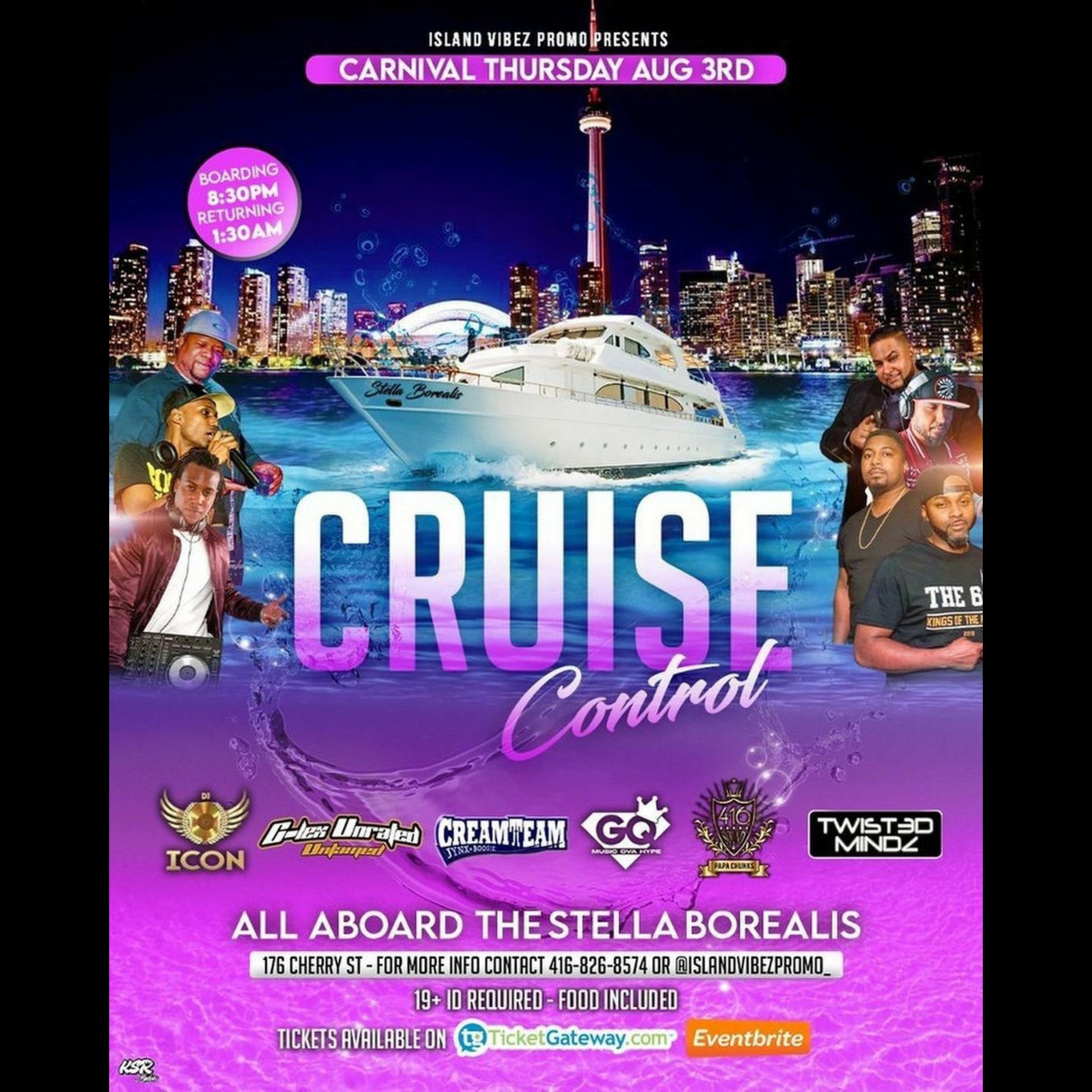 CREAM TEAM LIVE @ CRUISE CONTROL BOAT CRUISE (soca & trap) 08/03/23)