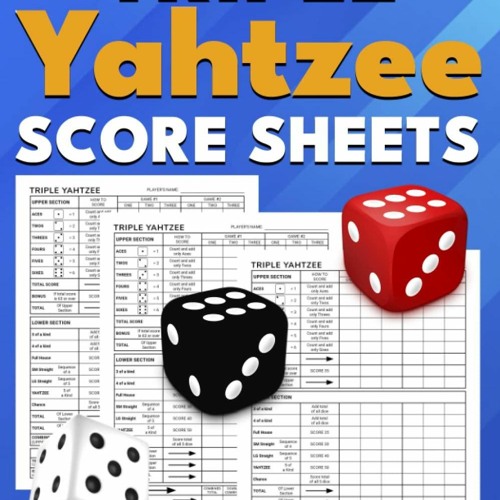 Stream $PDF$/READ/DOWNLOAD Triple Yahtzee Score Sheets Large Print: 120 Yahtzee Score Sheet from ...