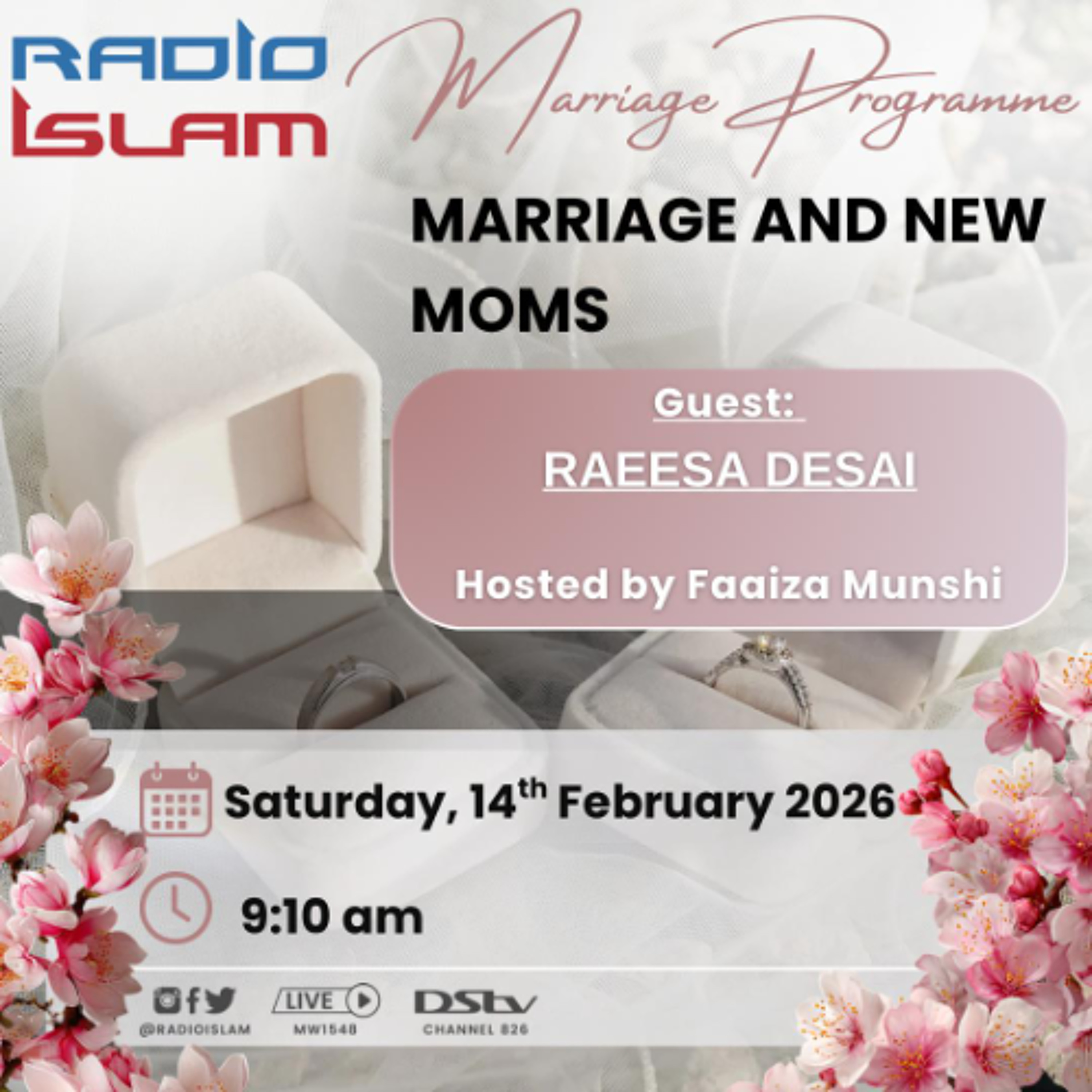 Marriage Programme:Marriage and New Moms Guest Raeesa Desai