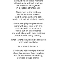 48 Keeping Quiet by Pablo Neruda