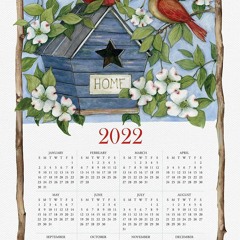 PDF✔️Download❤️ Spring Cardinals 2022 Calendar Towel