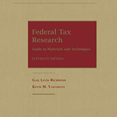 [GET] EBOOK 💞 Federal Tax Research: Guide to Materials and Techniques (University Tr