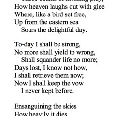 440 How Clear, How Lovely Bright by A E Housman