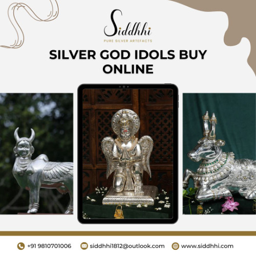 Buy Beautiful Silver God Idols Online at SIDDHHI