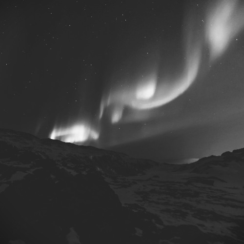 Awakening midwinter under frosted aurora