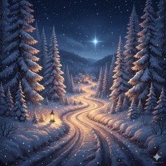 Light Upon the Winter Road