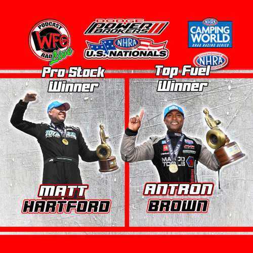 Dodge Power Brokers NHRA U.S. Nationals Winners - Antron Brown and Matt Hartford