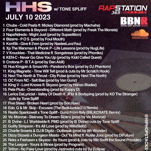 Hip Hop Stacks with Tone Spliff - 07/10/23