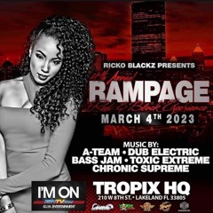 RICKO BLACKZ RAMPAGE RED&BLACK PARTY