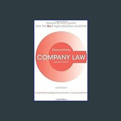 (<E.B.O.O.K.$) ❤ Company Law Concentrate: Law Revision and Study Guide [PDF,EPuB,AudioBook,Ebook]