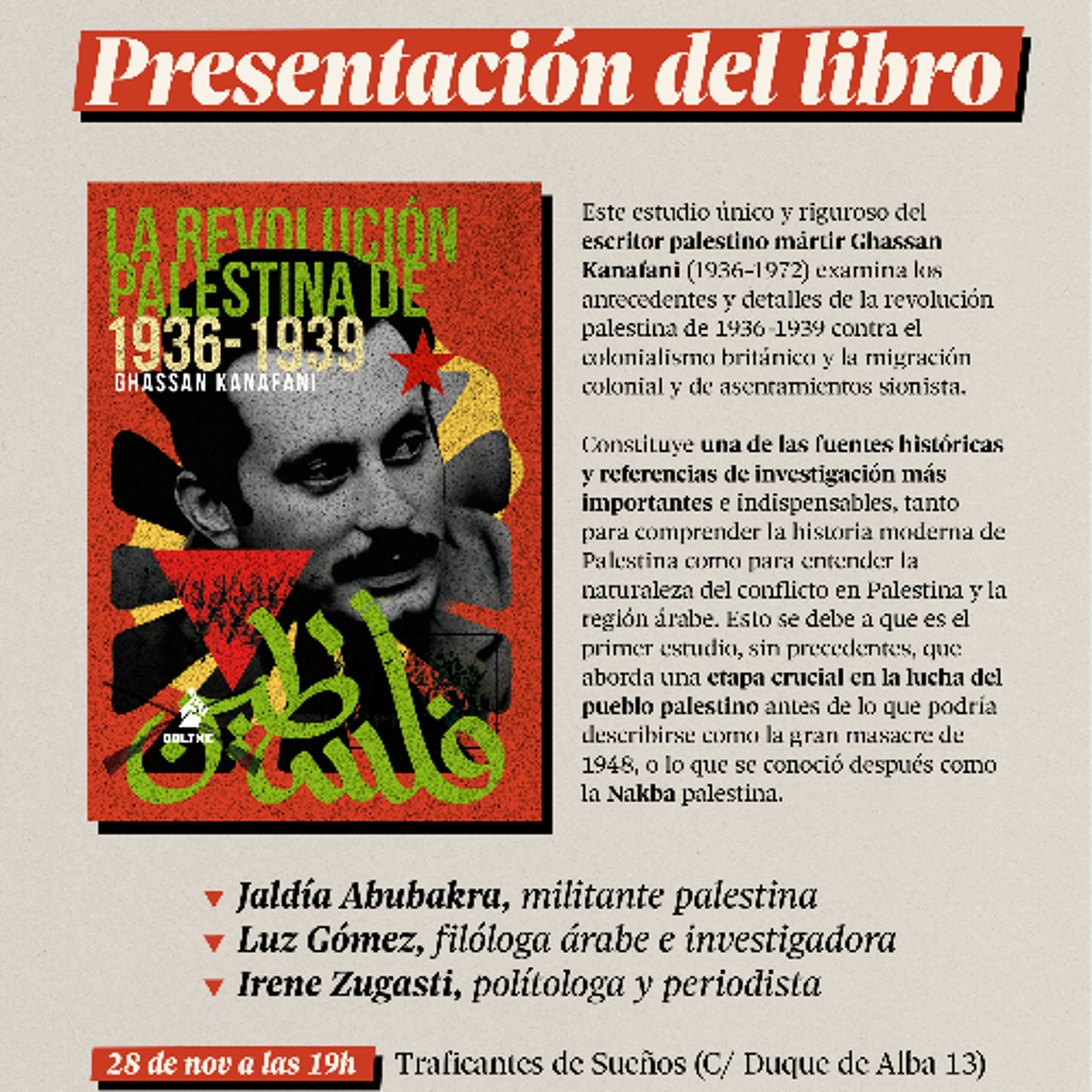 Presentación del libro La revolución Palestina de 1936-1939. Ghassan Kanafani episode artwork