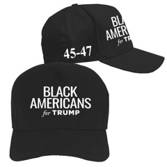 Black Americans for Trump Black Structured Adjustable Hat