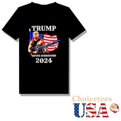 Donald Trump never surrender 2024 x Rambo shirt