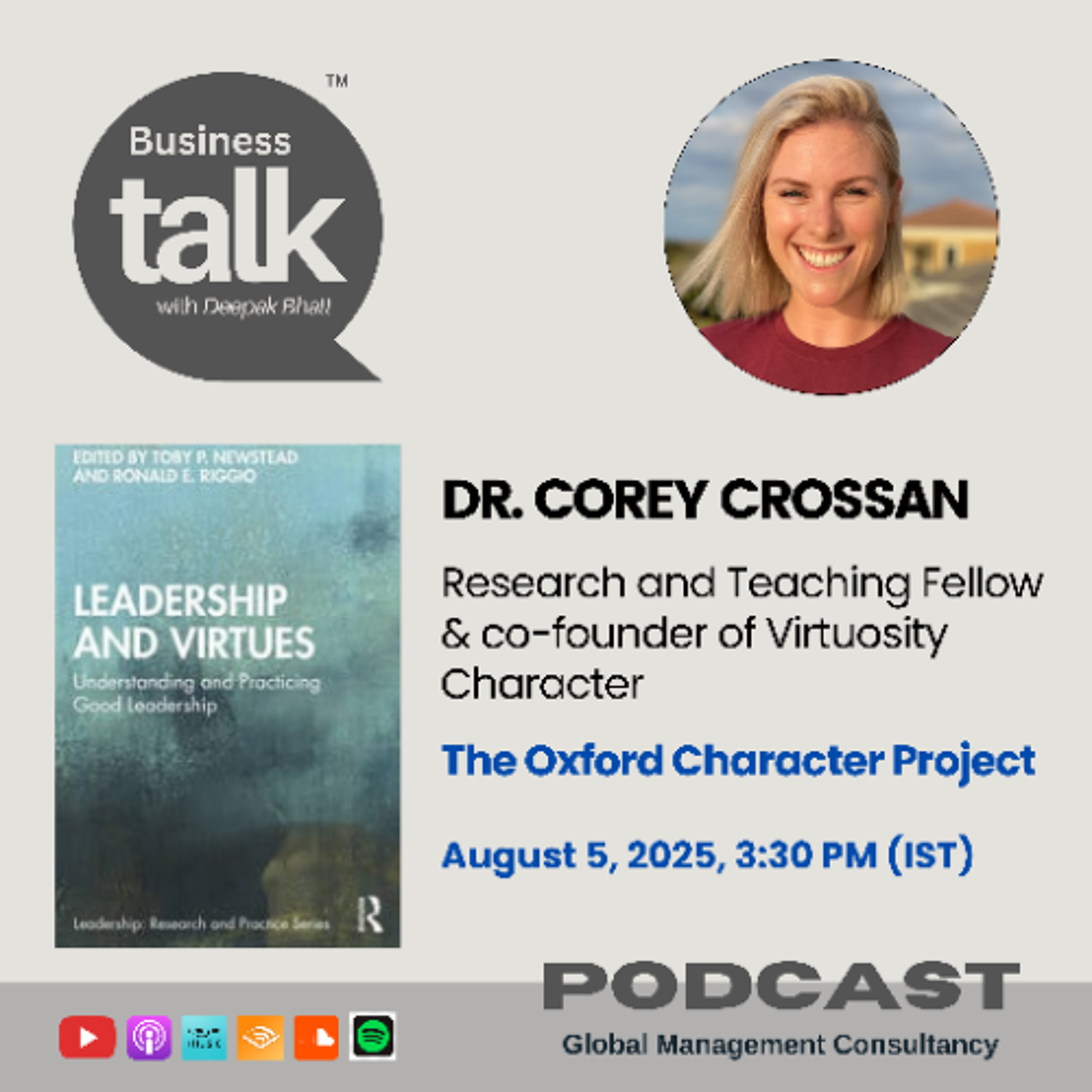 Developing Leader Character: A Fresh Lens on Leadership | Dr. Corey Crossan from Oxford Explains episode artwork