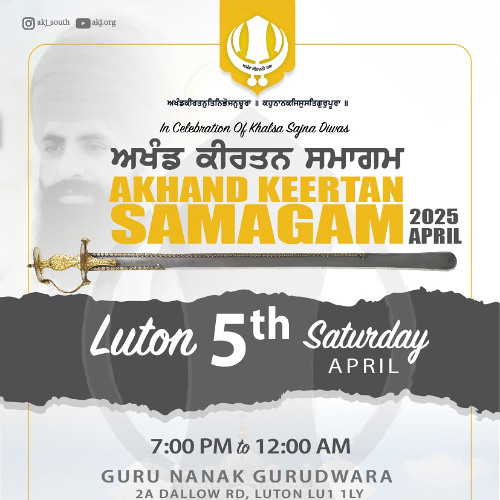 Bhai Agamjot Singh Ji - AKJ Luton Kirtan Darbar April 2025