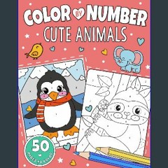 ??pdf^^ 📖 Cute Animals Color by Number for Kids Ages 4-8: Coloring Book of 50 Farm, Jungle, Forest