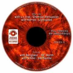 ZC021-1 - Jaquarius & Vikkei - Evil Samba - Orange Eye LP Part 1 - Zodiak Commune Records
