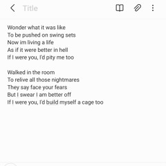 a random sad song (voice memo)