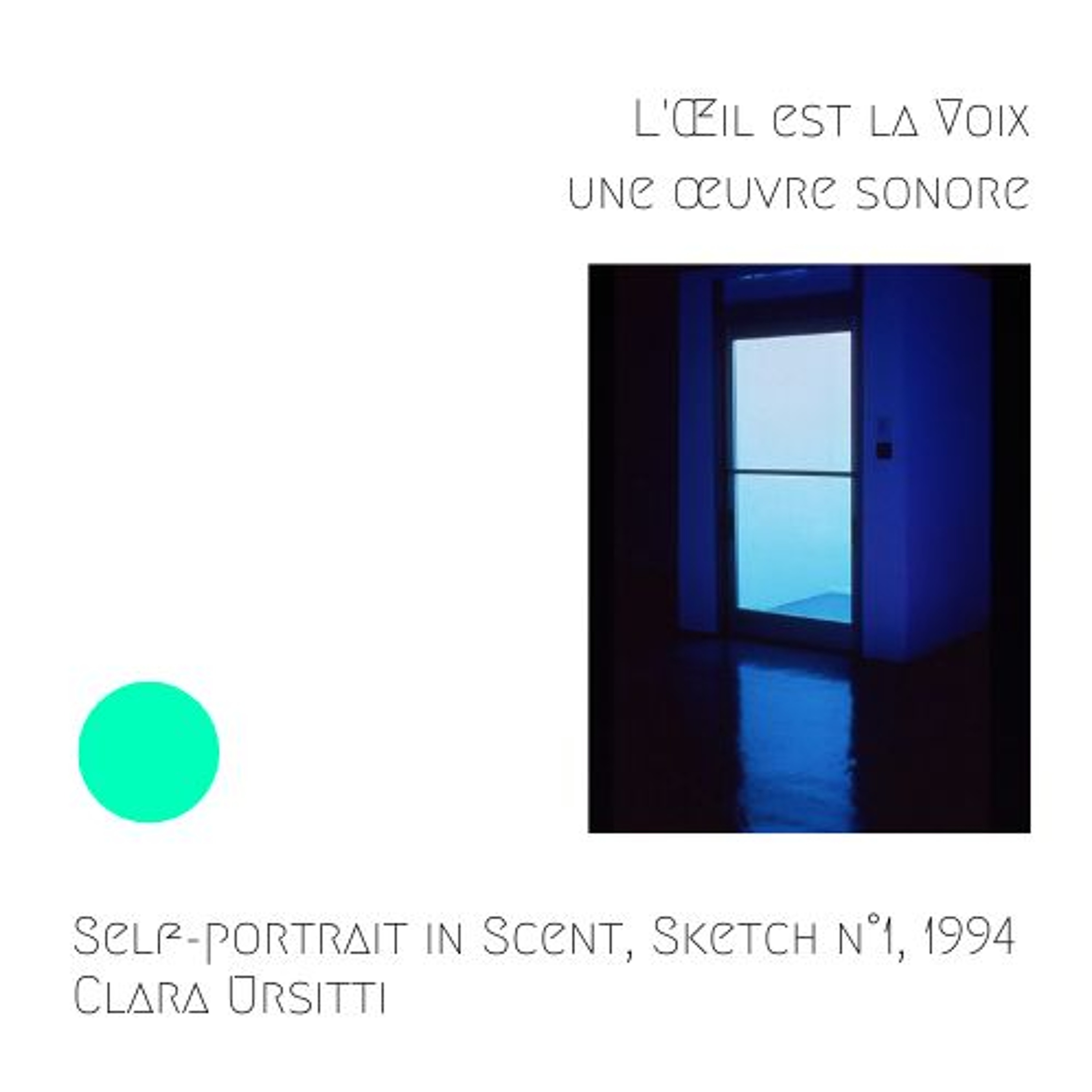 Self-portrait in Scent, Sketch n°1, 1994, Clara Ursitti